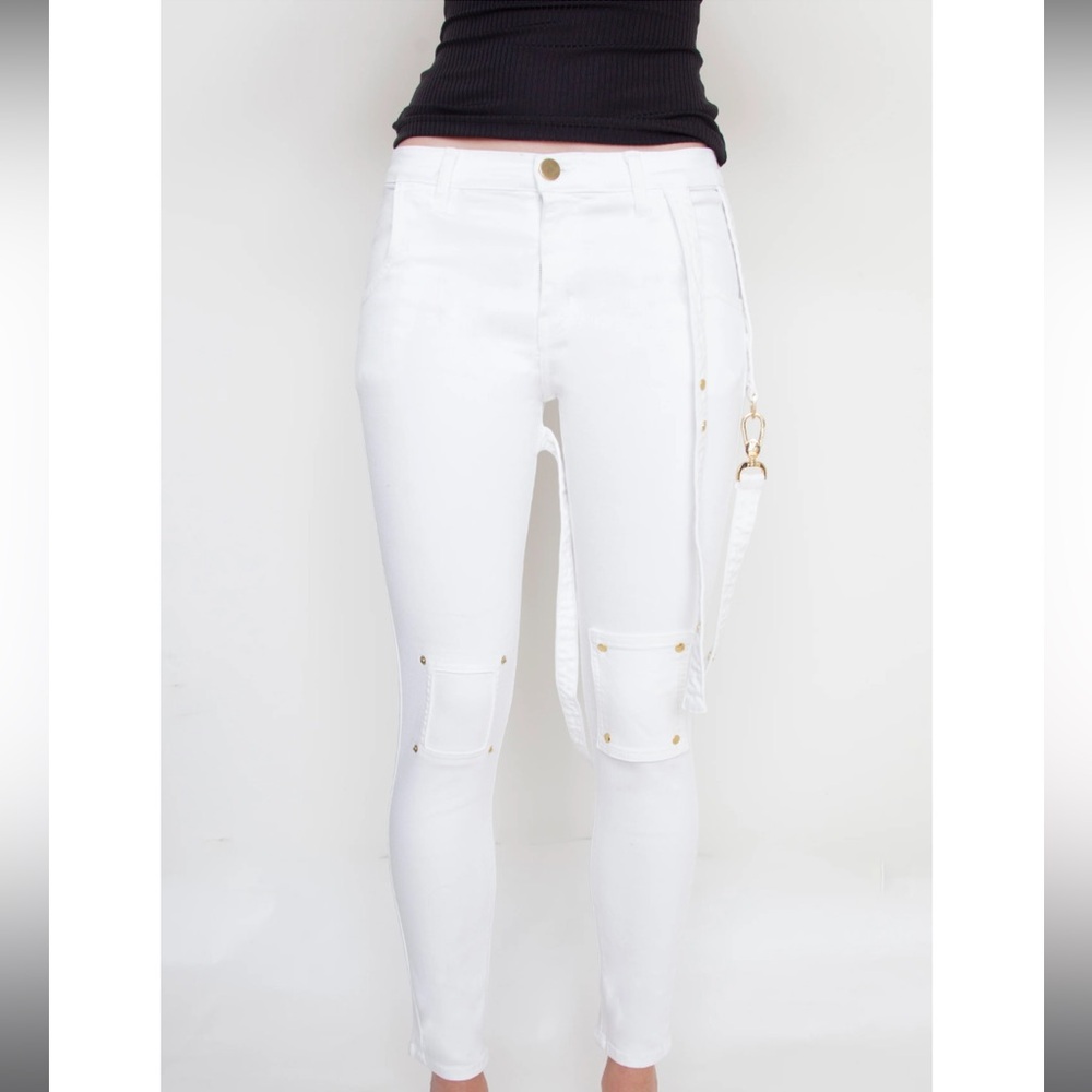 Arianne Elmy WHITE STRAPPY JEANS - 12
